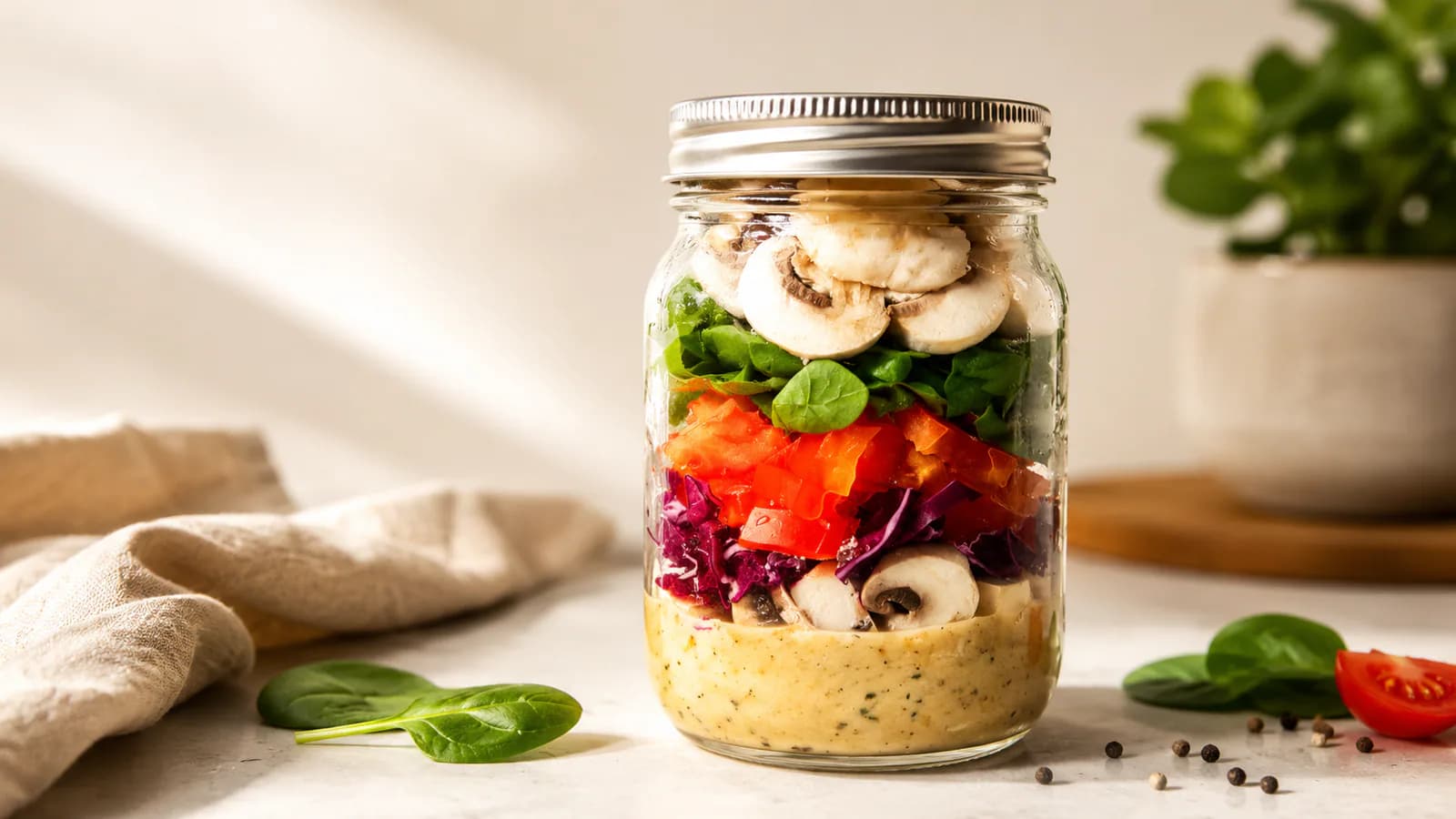 Recetas saludables: ensalada to go fácil y nutritiva